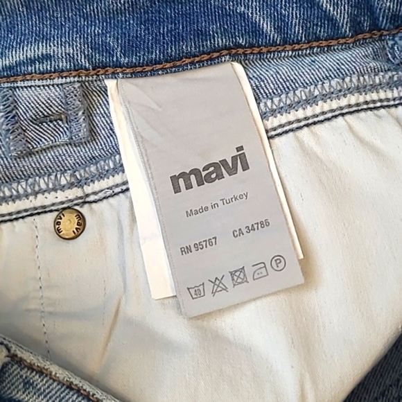 🆕️NWT Mavi Lindsay Raw Hem Light Wash Blue Denim Western Skirt Womens Sz Small - Picture 8 of 17